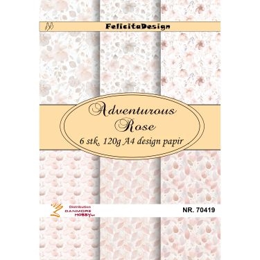 Felicita Design Adventurous rose A4 6 stk 120g